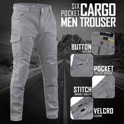 JAG Armored Motorcycle Cargo Pants Regular Fit – CE-Approved Protective Riding Jeans