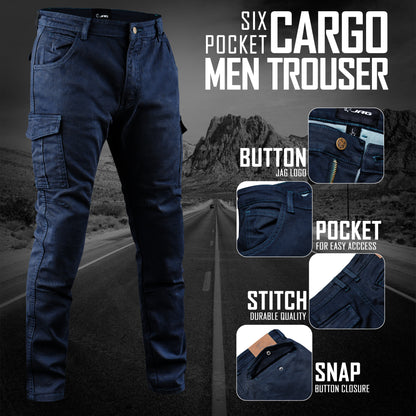 JAG Armored Motorcycle Cargo Pants Regular Fit – CE-Approved Protective Riding Jeans