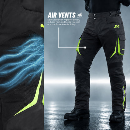 JAG Stryder Summer Motorcycle Pants – CE Armored Dual Sport & Motocross Riding Pants