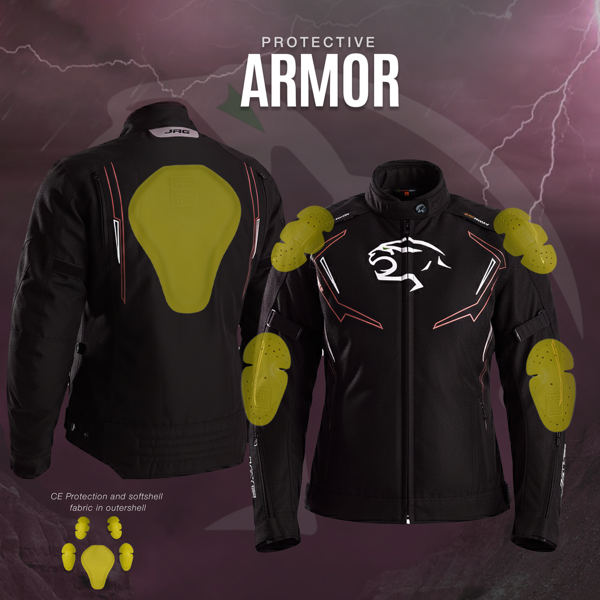JAG Nyra Women's Motorcycle Jacket | CE Armored All-Season Cordura Dual Sport Gear