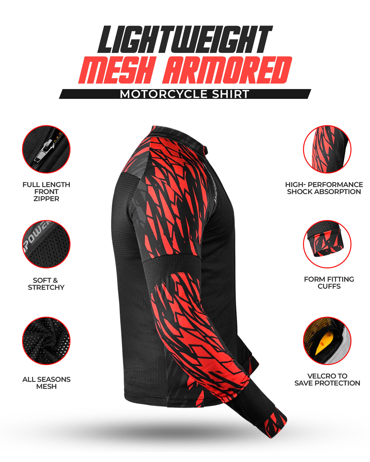 JAG Mesh Motorcycle Shirt | CE Certified Protection
