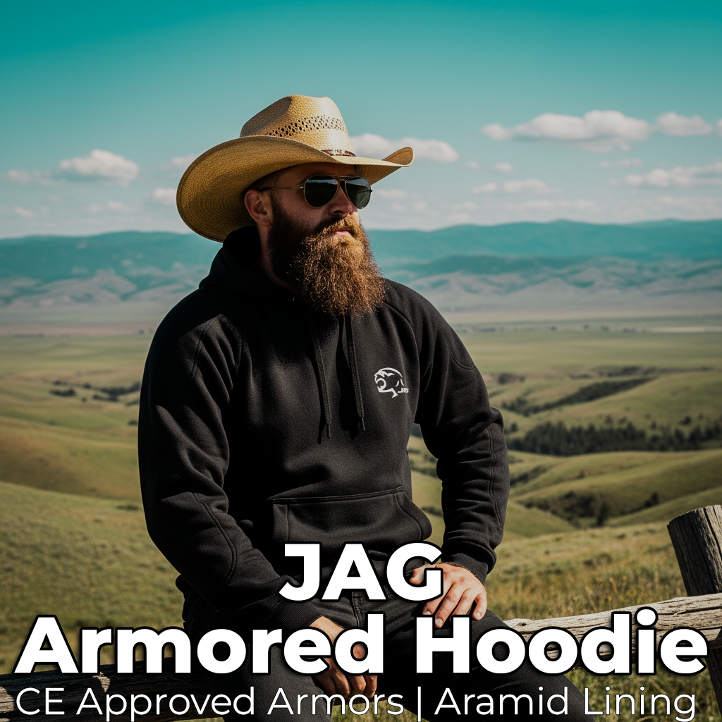 Armored Motorcycle Hoodie –  Riding Protection with Aramid Lining