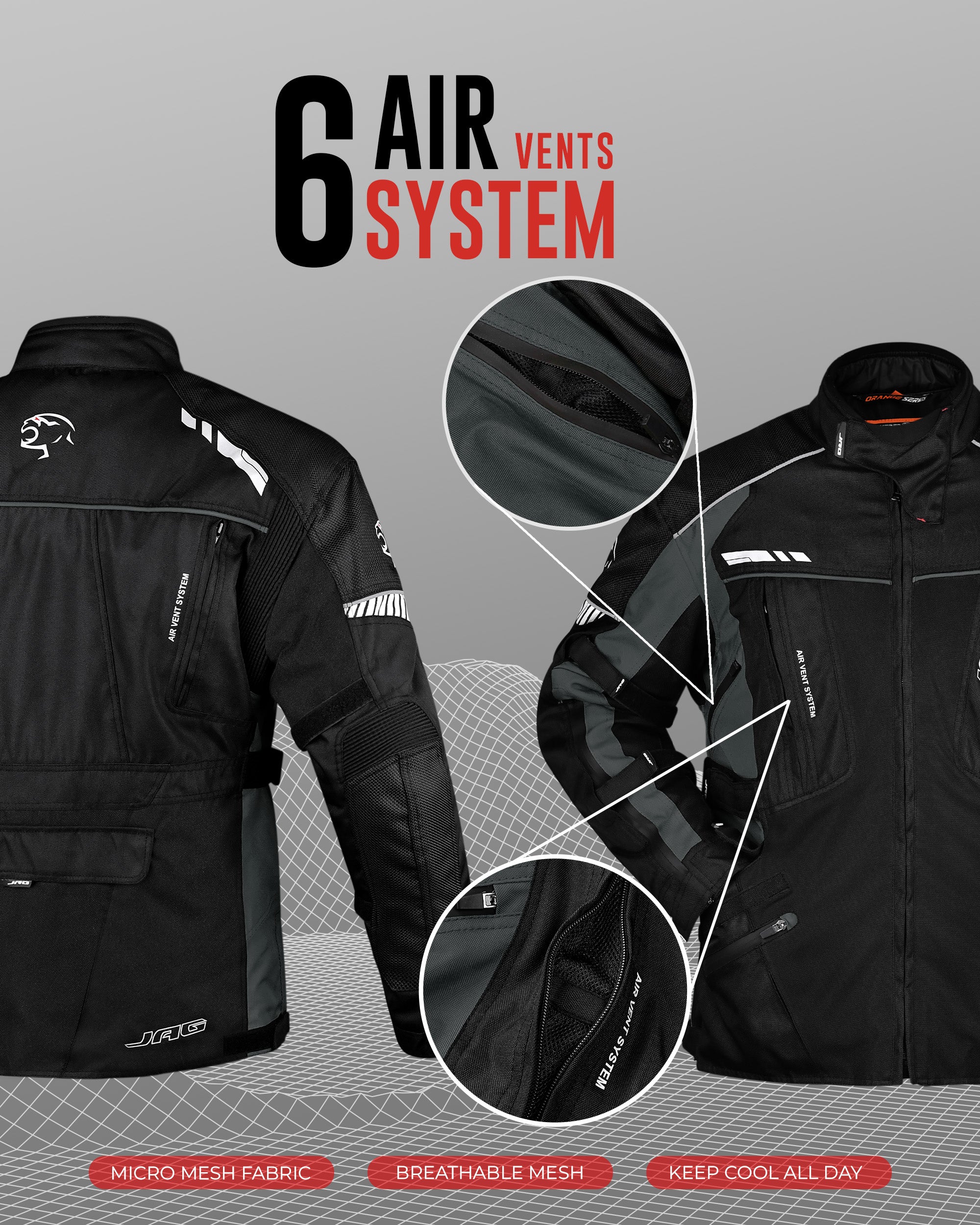 Jag Predator Touring Motorcycle Jacket | All-Season CE Armored – JAG
