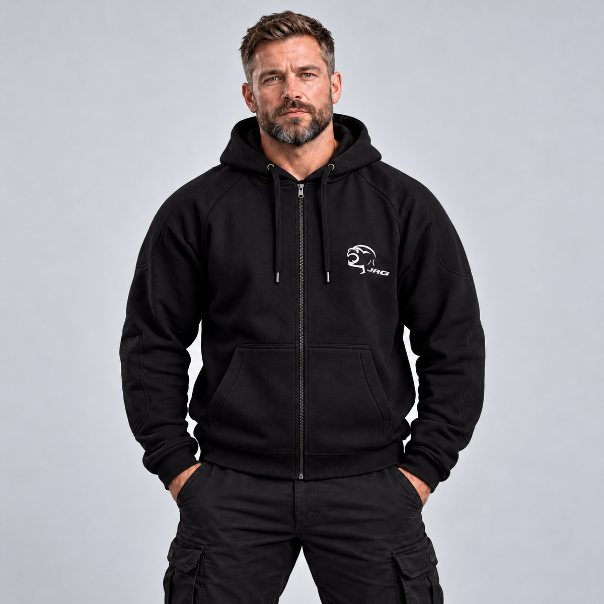 Armored Motorcycle Hoodie –  Riding Protection with Aramid Lining