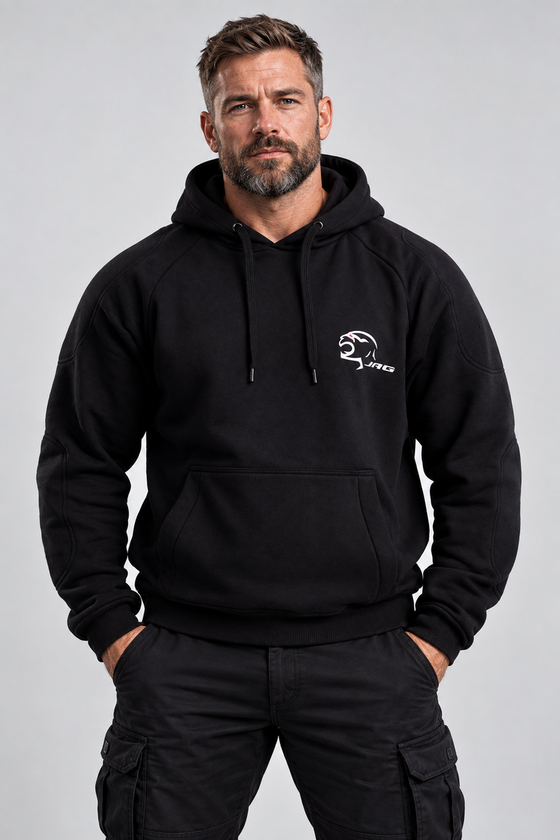 Armored Motorcycle Hoodie –  Riding Protection with Aramid Lining