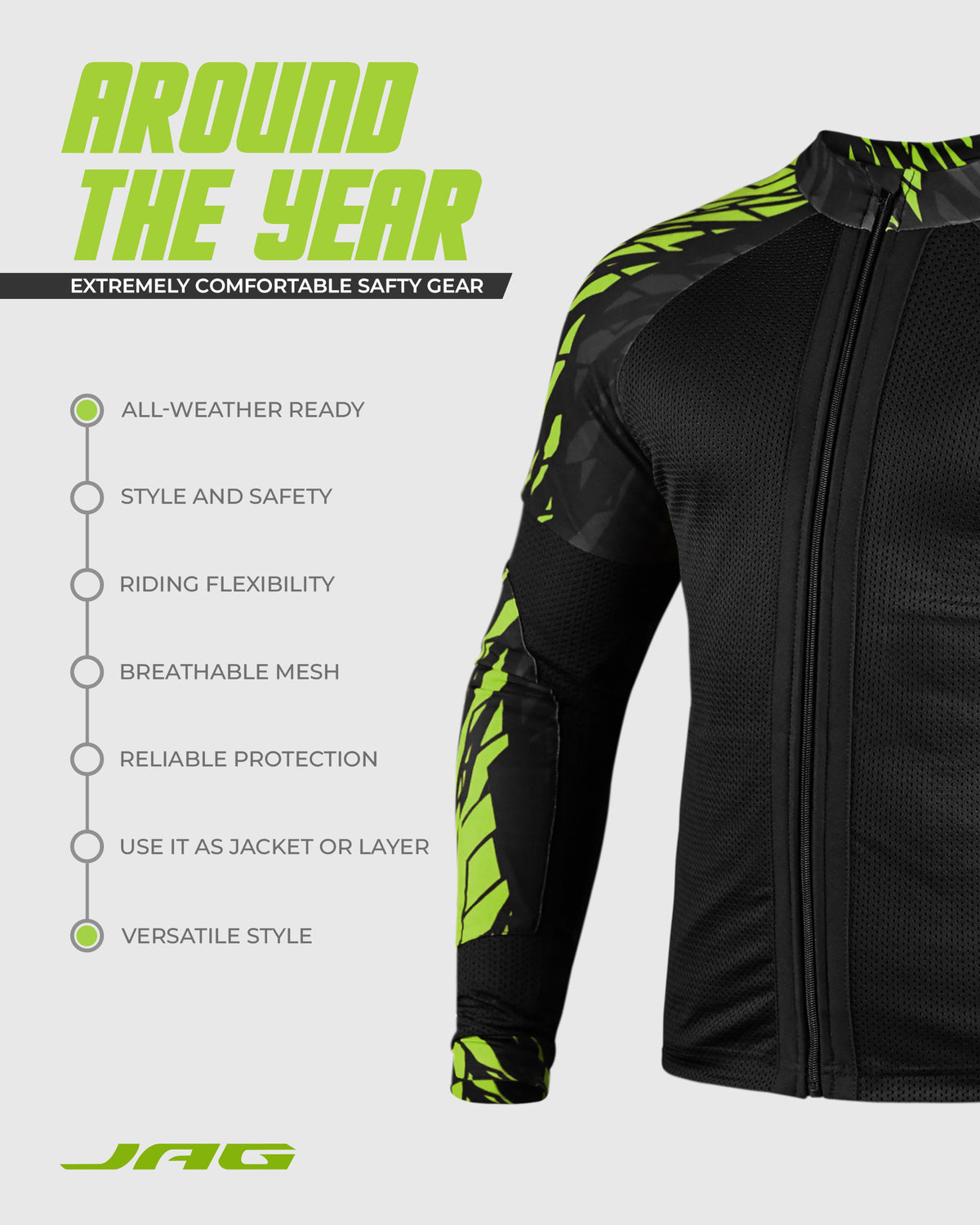 JAG Mesh Motorcycle Shirt | CE Certified Protection