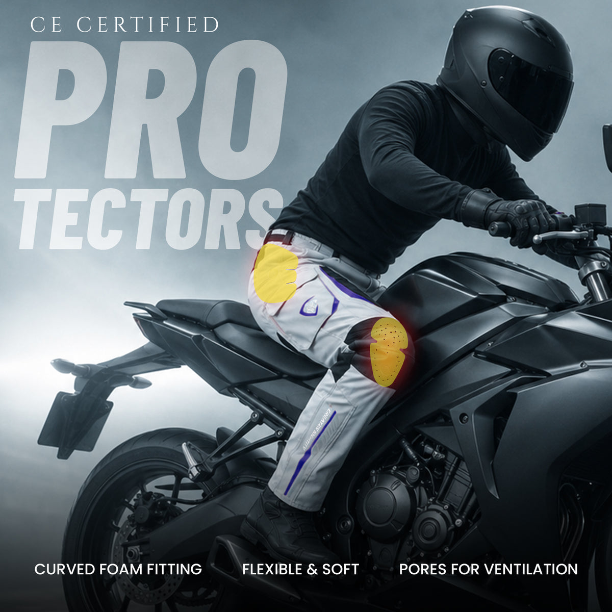 JAG Stryder Summer Motorcycle Pants – CE Armored Dual Sport & Motocross Riding Pants