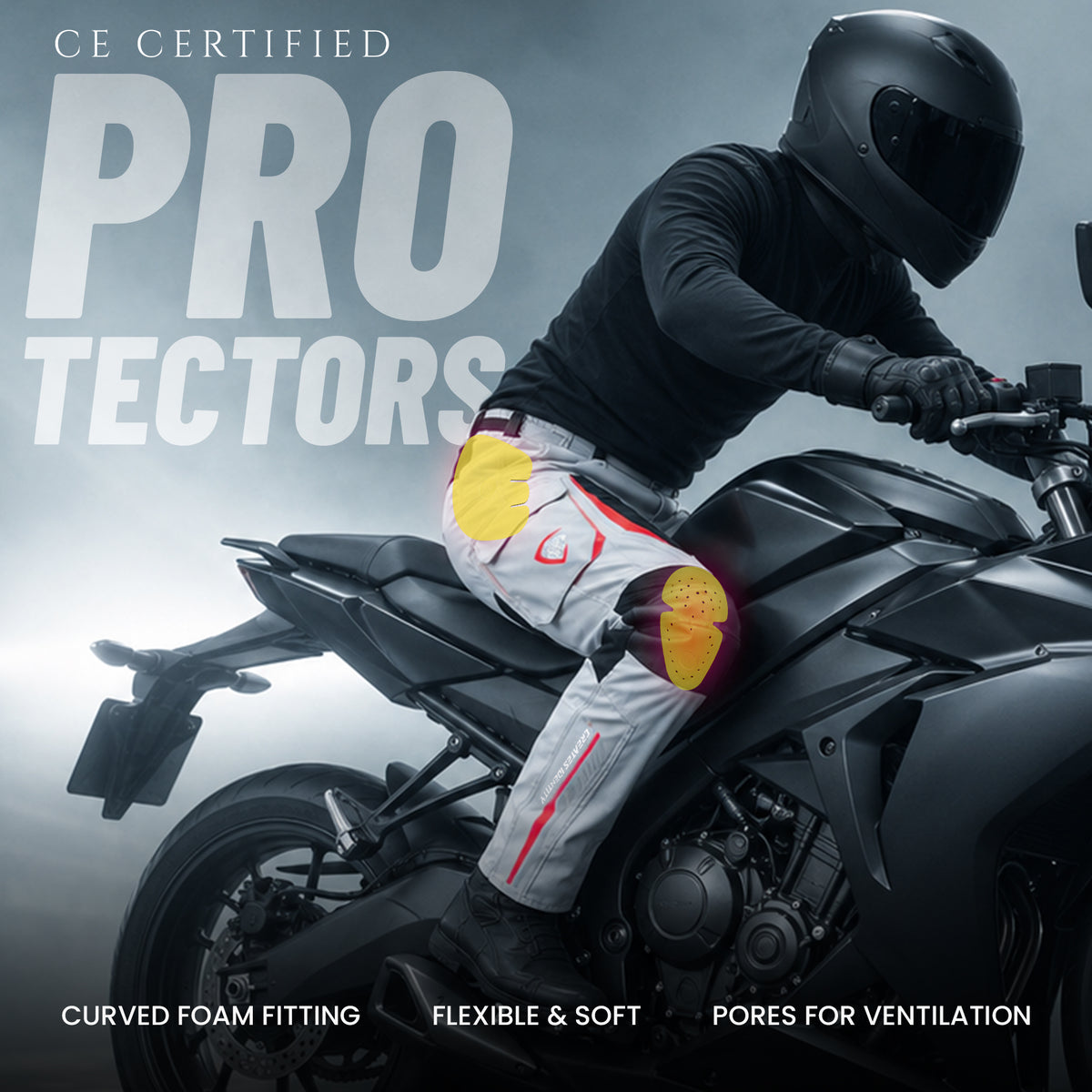 JAG Stryder Summer Motorcycle Pants – CE Armored Dual Sport & Motocross Riding Pants