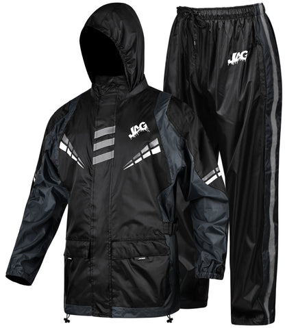 JAG Rainmaster Rain Suit for Men & Women (Black/Grey)