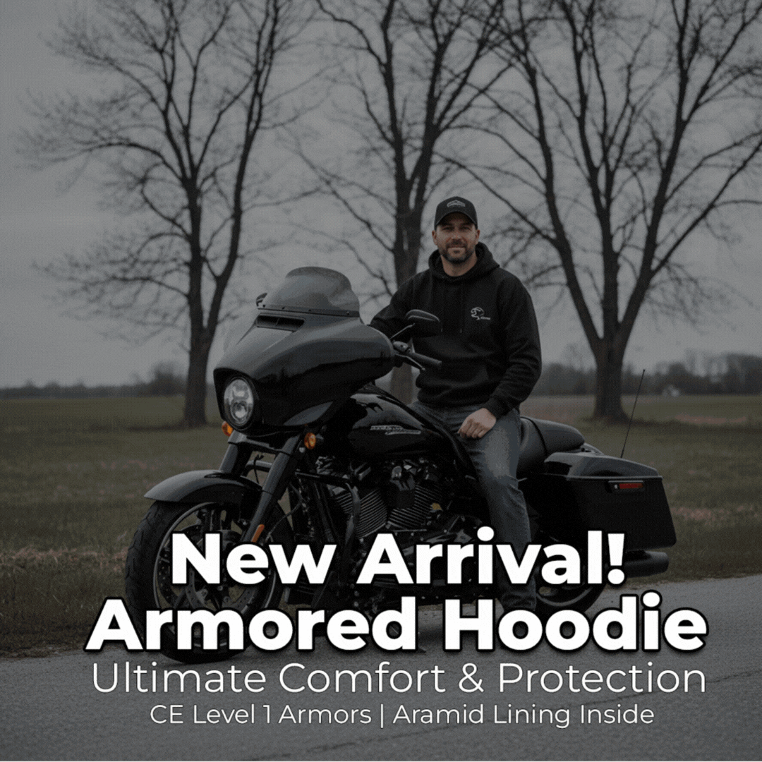 Armored hoodie for motorcyclists