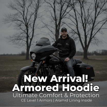 Armored hoodie for motorcyclists