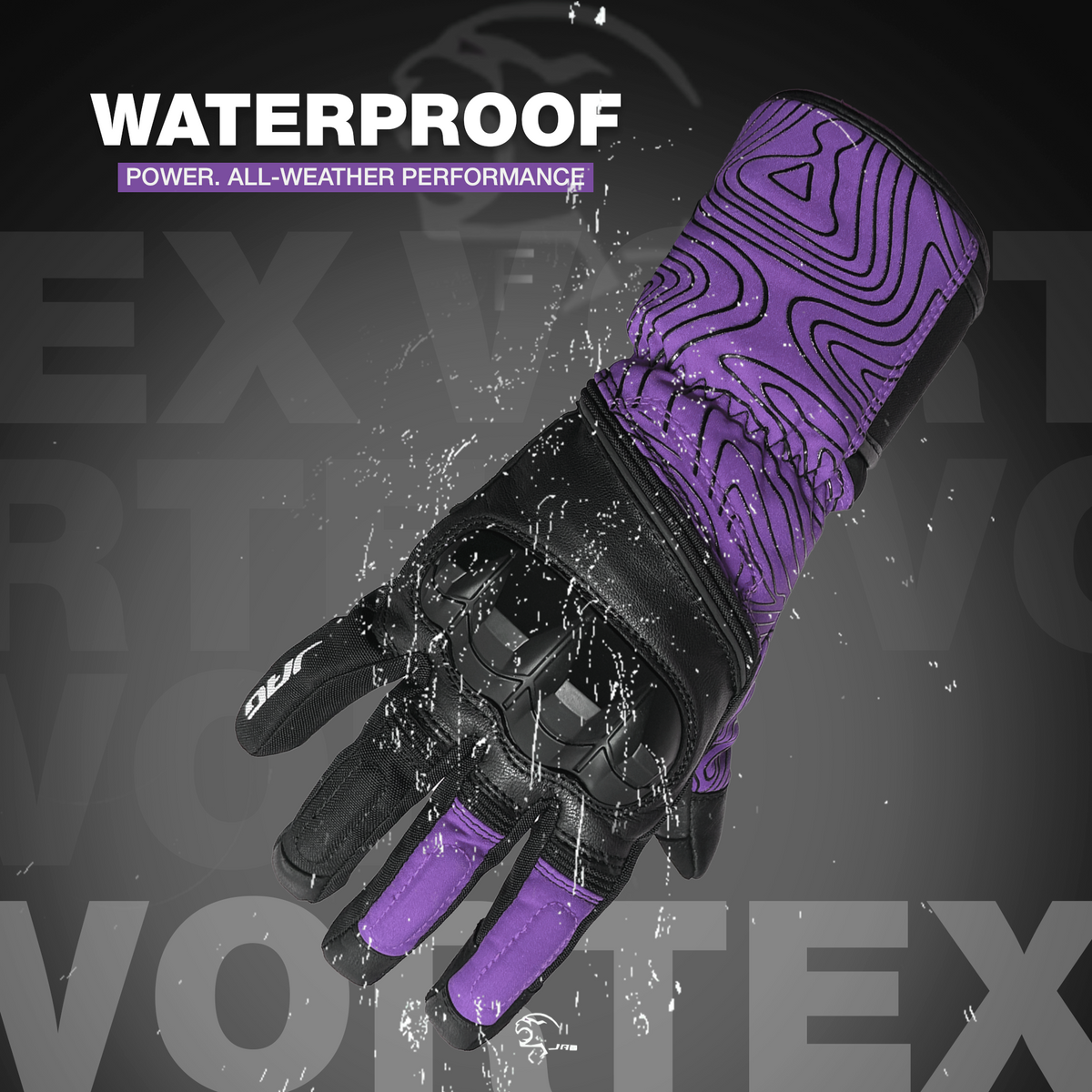 JAG Vortex Winter Motorcycle Gloves with Knuckle Protection