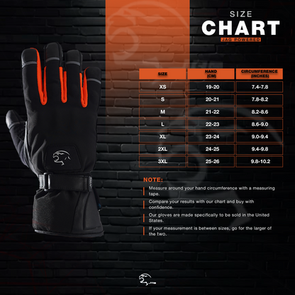 JAG Velocity Winter Riding Gloves - Waterproof, Touchscreen, Knuckle Armor