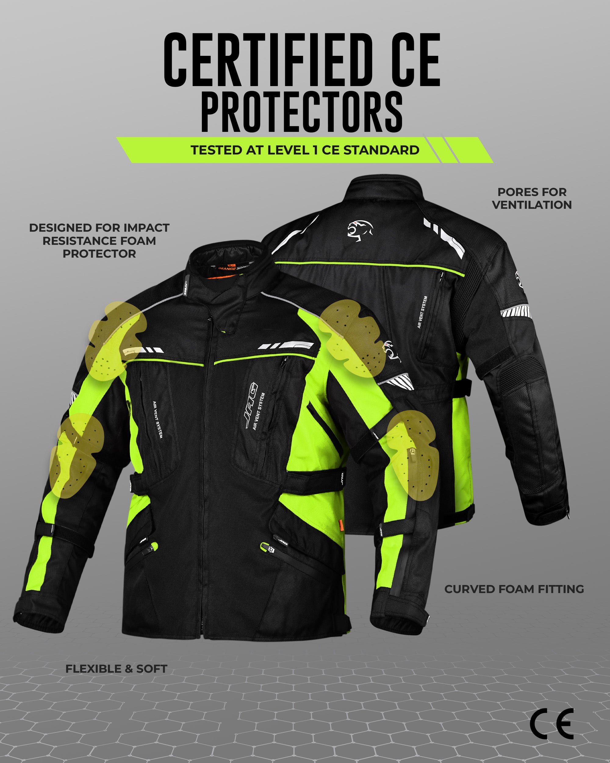 Jag Predator Touring Motorcycle Jacket | All-Season CE Armored – JAG
