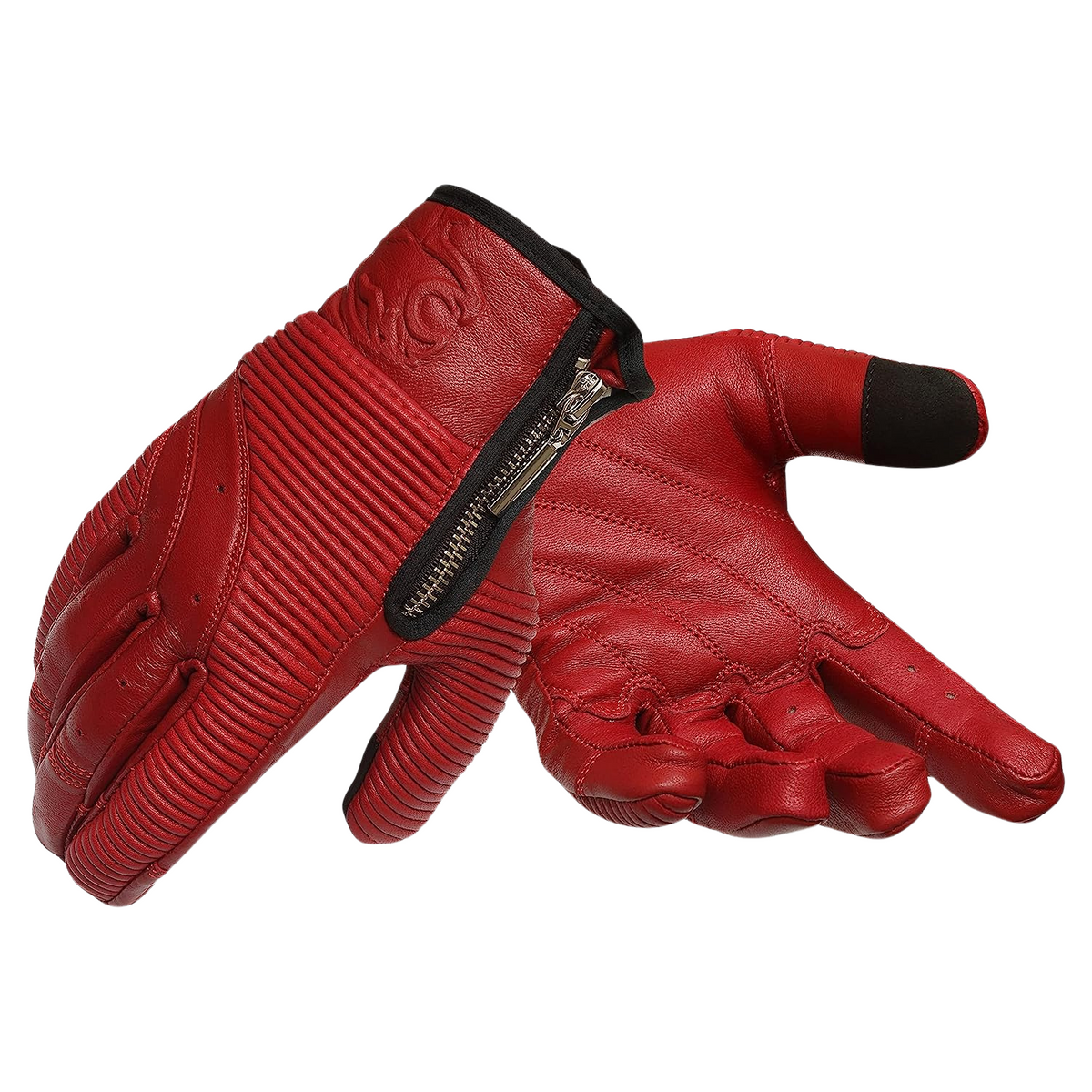 Red Minamoto Leather Motorcycle Riding Gloves | Jagwear – JAG